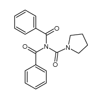 N,N-dibenzoylpyrrolidine-1-carboxamide结构式