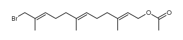 (2E,6E,10E)-12-bromo-3,7,11-trimethyl-2,6,10-dodecatrienyl acetate结构式