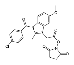 N-succinimidyl-1-(4-chlorobenzoyl)-5-methoxy-2-methyl-1H-indole-3-acetate结构式