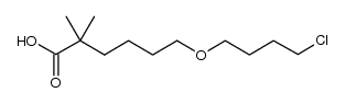 6-(4-chlorobutoxy)-2,2-dimethylhexanoic acid结构式