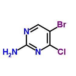 5-溴-4-氯嘧啶-2-胺结构式