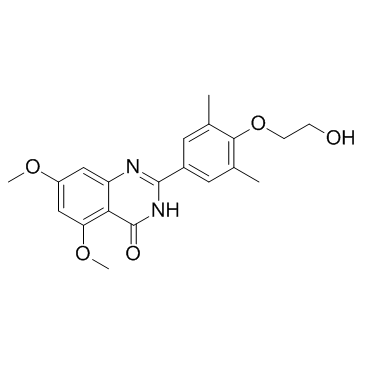 2-(4-(2-羟基乙氧基)-3,5-二甲基苯基)-5,7-二甲氧基喹唑啉-4(3H)-酮结构式