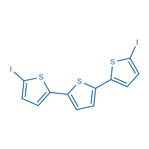 2,5-bis(5-iodothiophen-2-yl)thiophene结构式