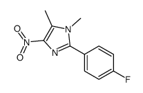 2-(4-fluorophenyl)-1,5-dimethyl-4-nitroimidazole结构式