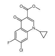 3-Quinolinecarboxylic acid, 7-chloro-1-cyclopropyl-6-fluoro-1,4-dihydro-4-oxo-, Methyl ester结构式