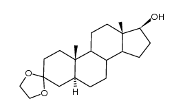 3,3-Aethylendioxy-17β-hydroxy-5α-androstan结构式