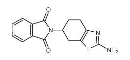 2-氨基-6-苯二甲酰亚氨基-4,5,6,7-四氢苯并噻唑结构式