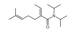 (E)-2-ethylidene-N,N-diisopropyl-6-methylhept-5-enamide结构式