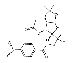 3-O-acetyl-1,2-O-isopropylidene-6-O-(p-nitrobenzoyl)-D-glucofuranose结构式