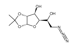 (3aR,5R,6S,6aR)-5-((S)-2-azido-1-hydroxyethyl)-2,2-dimethyltetrahydrofuro[2,3-d][1,3]dioxol-6-ol结构式