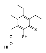 2-[5,6-diethyl-1-methyl-3,4-bis(sulfanyl)pyridin-1-ium-2-yl]ethenone,iodide结构式
