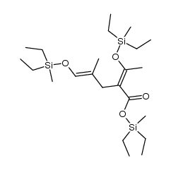 5-[(diethylmethylsilyl)oxy]-2-[1-[(diethylmethylsilyl)oxy]ethylidene]-4-methyl-4-pentenoic acid diethylmethylsilyl ester结构式