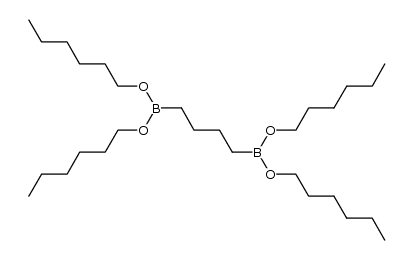 B,B'-butane-1,4-diyl-bis-boronic acid tetrahexyl ester结构式