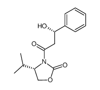 (3'S,4S)-3-(3'-hydroxy-3'-phenylpropionyl)-4-(1-methylethyl)-2-oxazolidinone结构式