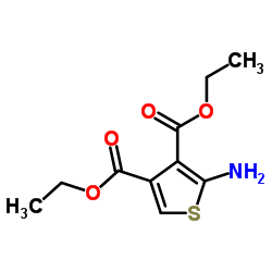 2-氨基-3,4-噻吩二羧酸二乙酯结构式