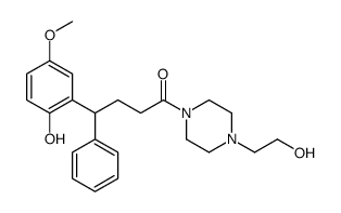 1-[4-(2-hydroxyethyl)piperazin-1-yl]-4-(2-hydroxy-5-methoxyphenyl)-4-phenylbutan-1-one结构式