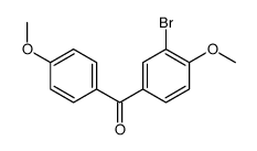 (3-bromo-4-methoxyphenyl)-(4-methoxyphenyl)methanone结构式