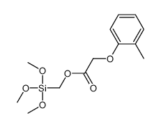 trimethoxysilylmethyl 2-(2-methylphenoxy)acetate结构式