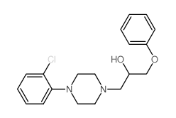 1-Piperazineethanol,4-(2-chlorophenyl)-a-(phenoxymethyl)-结构式