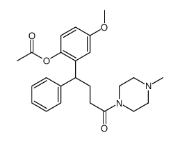 [4-methoxy-2-[4-(4-methylpiperazin-1-yl)-4-oxo-1-phenylbutyl]phenyl] acetate结构式