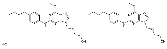 2-[[2-(4-butylanilino)-6-methoxypurin-9-yl]methoxy]ethanol,hydrate结构式