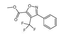 methyl 3-phenyl-4-(trifluoromethyl)-1,2-oxazole-5-carboxylate结构式