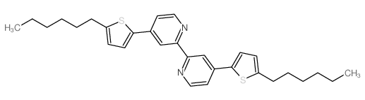 2,2'-联吡啶-4,4'-(5-己基-2-噻吩)结构式