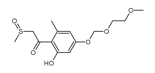 2'-hydroxy-4'-[(β-methoxyethoxy)methoxy]-6'-methyl-2-(methylsulfinyl)acetophenone结构式