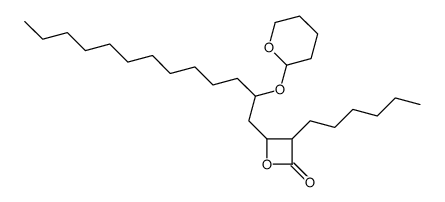 3-hexyl-4-[2-(oxan-2-yloxy)tridecyl]oxetan-2-one结构式