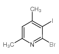 2-溴-3-碘-4,6-二甲基吡啶结构式