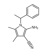 2-Amino-4,5-dimethyl-(1-(DL-1-phenylethyl)-3-pyrrolcarbonitril)结构式