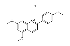 4',5,7-trimethoxyflavylium chloride结构式