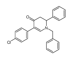 1-Benzyl-5-(4-chlorophenyl)-2-phenyl-2,3-dihydro-4(1H)-pyridinone结构式