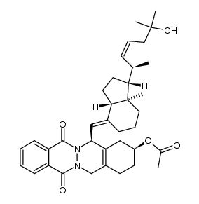 6(S),19-(N,N'-phthalhydrazido)-3β-acetoxy-25-hydroxy-9,10-secocholesta-5(10),7(E),22(Z)-triene结构式