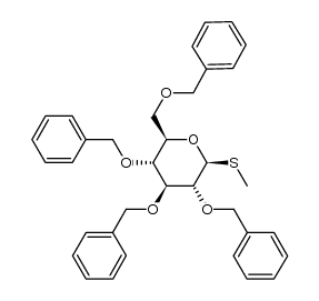 methyl 2,3,4,6-tetra-O-benzyl-1-thio-β-D-glucopyranoside结构式
