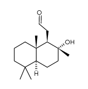 [(1R,2R,4aS,8aS)-decahydro-2-hydroxy-2,5,5,8a-tetramethylnaphthalen-1-yl]ethanal结构式
