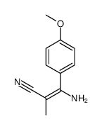 3-氨基-3-(4-甲氧基苯基)-2-甲基-2-丙烯腈结构式