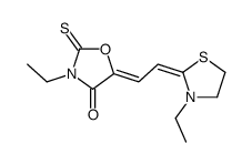 3-ethyl-5-[(3-ethylthiazolidin-2-ylidene)ethylidene]-2-thioxooxazolidin-4-one结构式