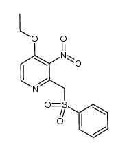 2-benzenesulfonylmethyl-4-ethoxy-3-nitropyridine结构式