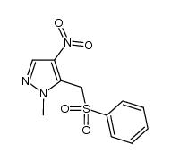 5-benzenesulfonylmethyl-1-methyl-4-nitro-1H-pyrazole结构式