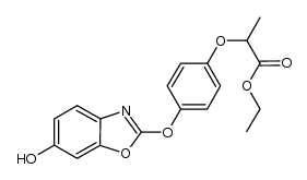 ethyl 2-{4-[(6-hydroxy-2-benzoxazolyl)oxy]phenoxy}propanoate结构式
