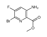 3-氨基-6-溴-5-氟吡啶甲酸甲酯结构式