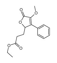 2-Furanpropanoic acid, 2,5-dihydro-4-methoxy-5-oxo-3-phenyl-, ethyl es ter结构式