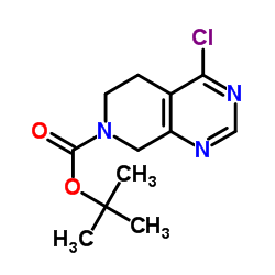 4-氯-5,6-二氢吡啶并[3,4-d]嘧啶-7(8h)-羧酸叔丁酯结构式