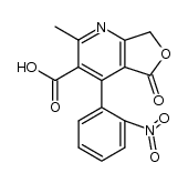 2-Methyl-4-(2-nitrophenyl)-5-oxo-5,7-dihydrofuro[3,4-b]pyridin-3-carbonsaeure结构式