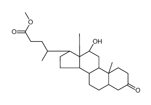 methyl 12alpha-hydroxy-3-oxo-5beta-cholan-24-oate结构式