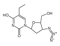 1-[(2R,4S,5S)-4-azido-5-(hydroxymethyl)oxolan-2-yl]-5-ethylpyrimidine-2,4-dione结构式