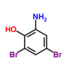 2-氨基-4,6-二溴苯酚结构式