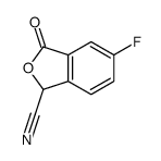 5-fluoro-3-oxo-1H-2-benzofuran-1-carbonitrile结构式