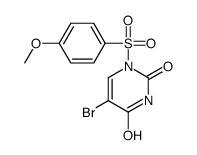 5-bromo-1-(4-methoxyphenyl)sulfonylpyrimidine-2,4-dione结构式